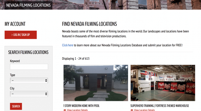 Nevada Filming Location Database