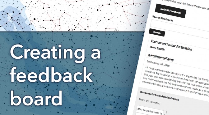 Creating a feedback board