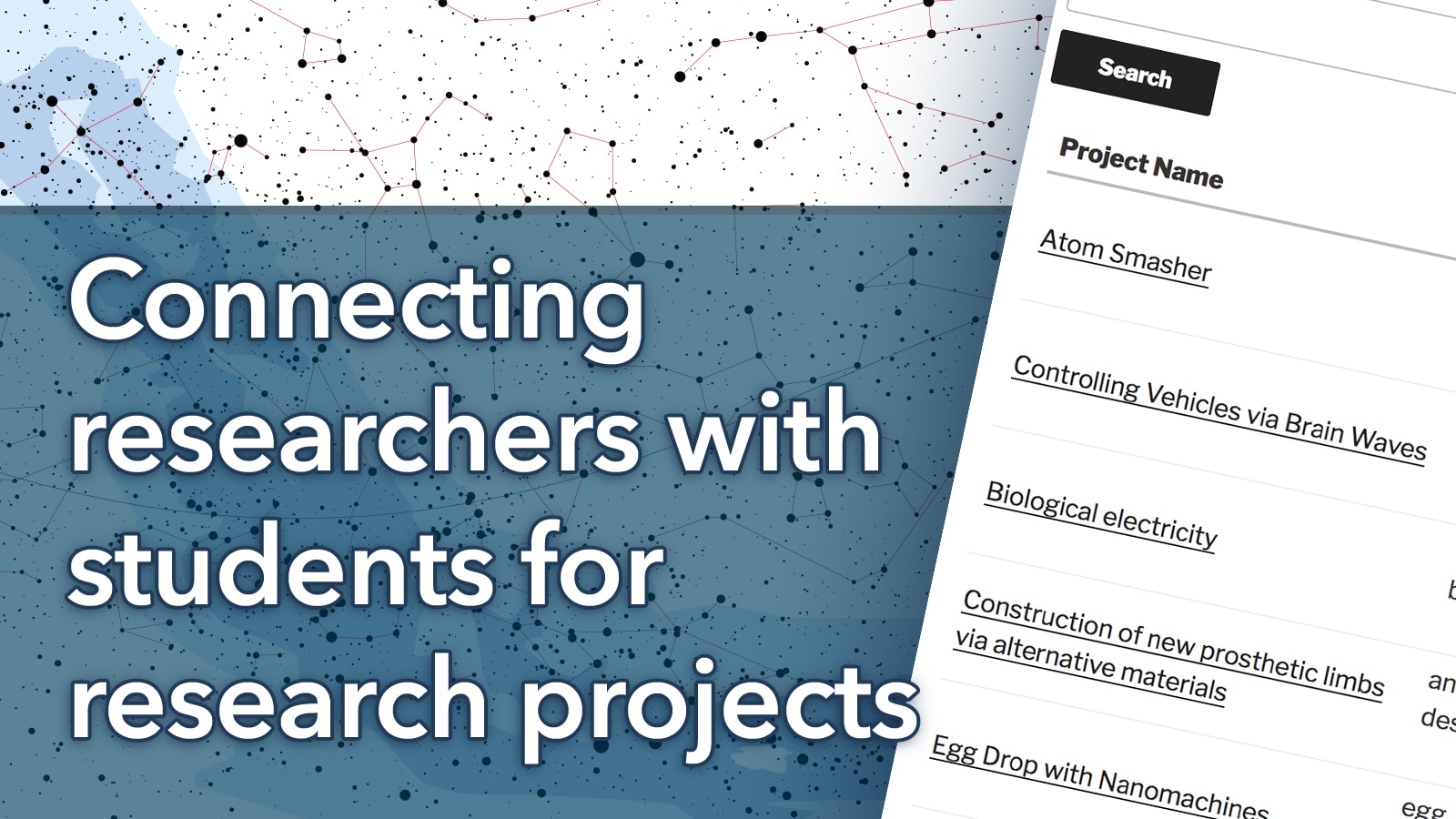 Connecting researchers with students for research projects