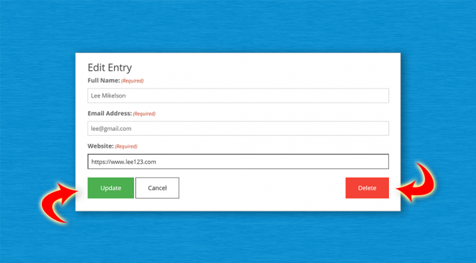 styling the buttons on the edit entry page