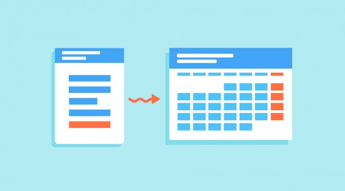 Gravity Form on the left transformed into a calendar