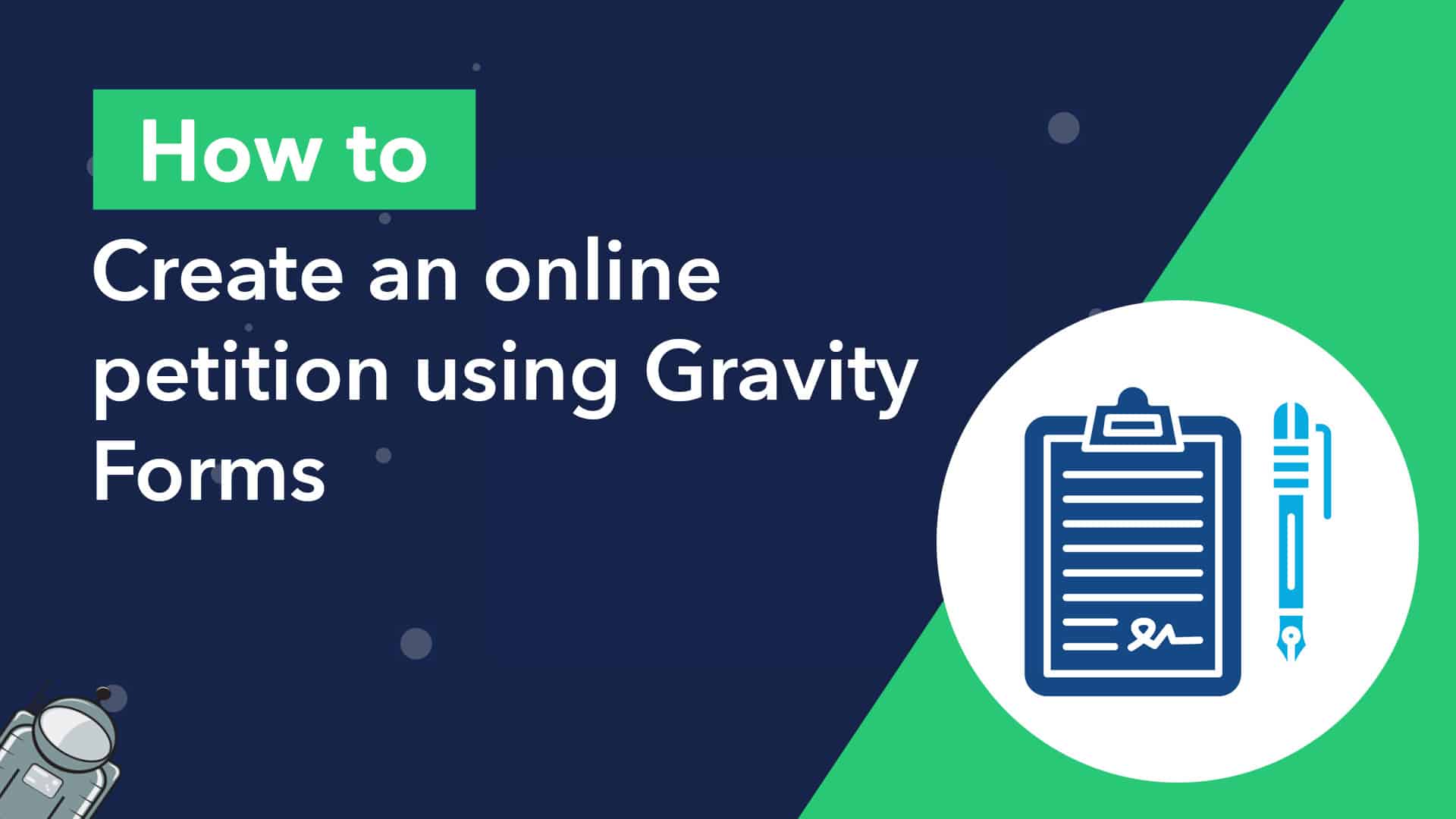 how to create an online petition using Gravity Forms