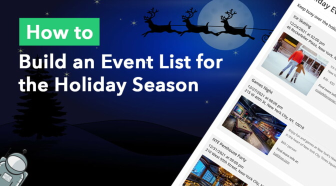 How to build an event list for the holiday season