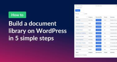 How to build a documnt library on WordPress the easy way