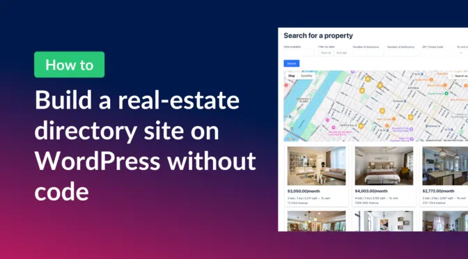 Build a real-estate directory site on WordPress without code