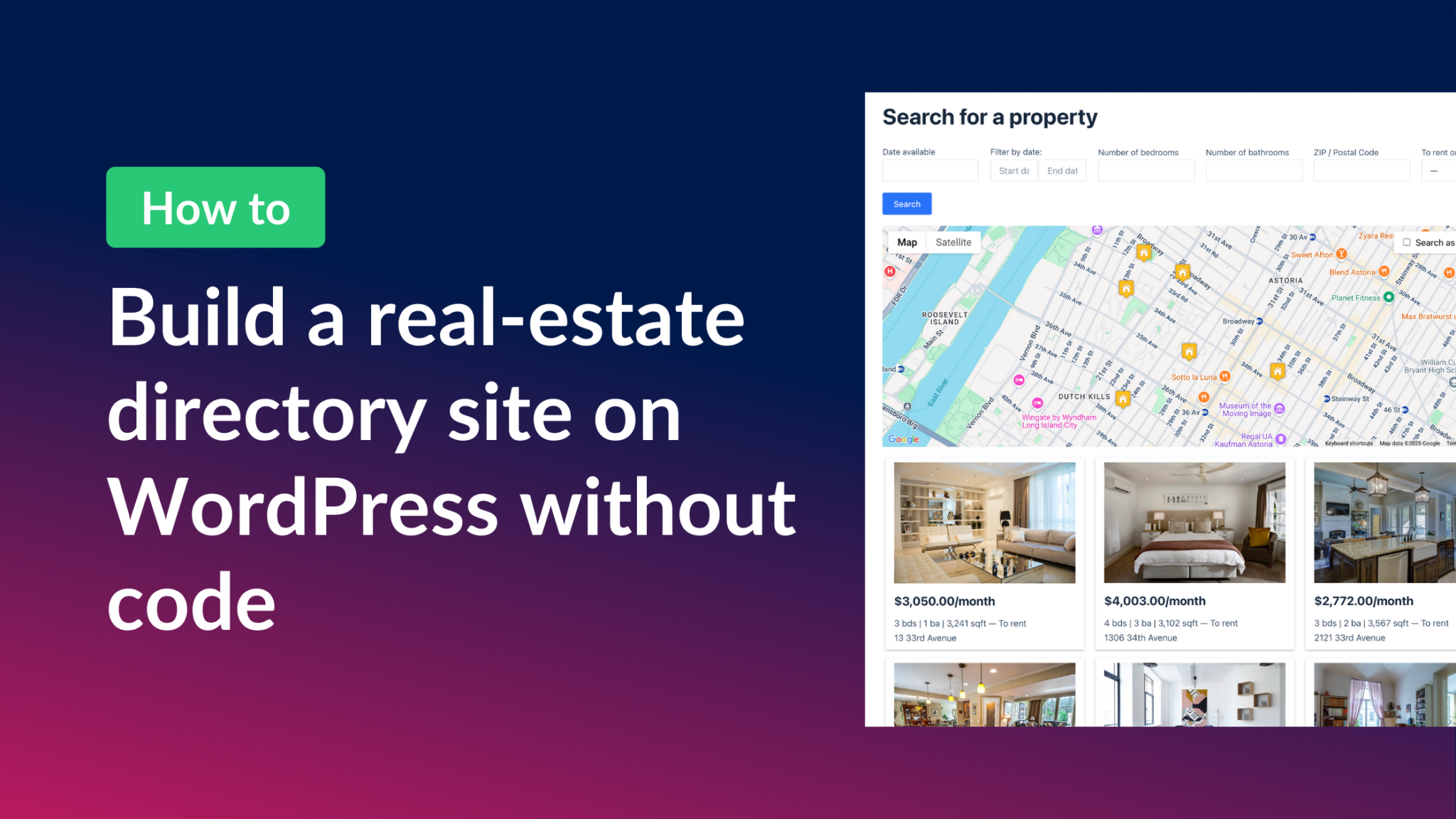 Build a real-estate directory site on WordPress without code