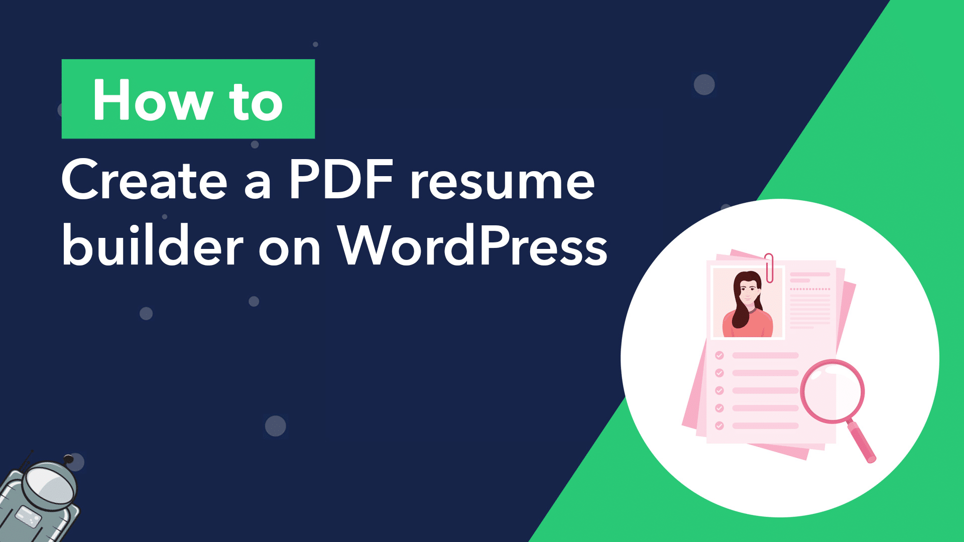 How to create a PDF resume builder on WordPress