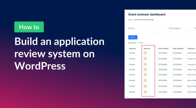 How to build an application review system using GravityView