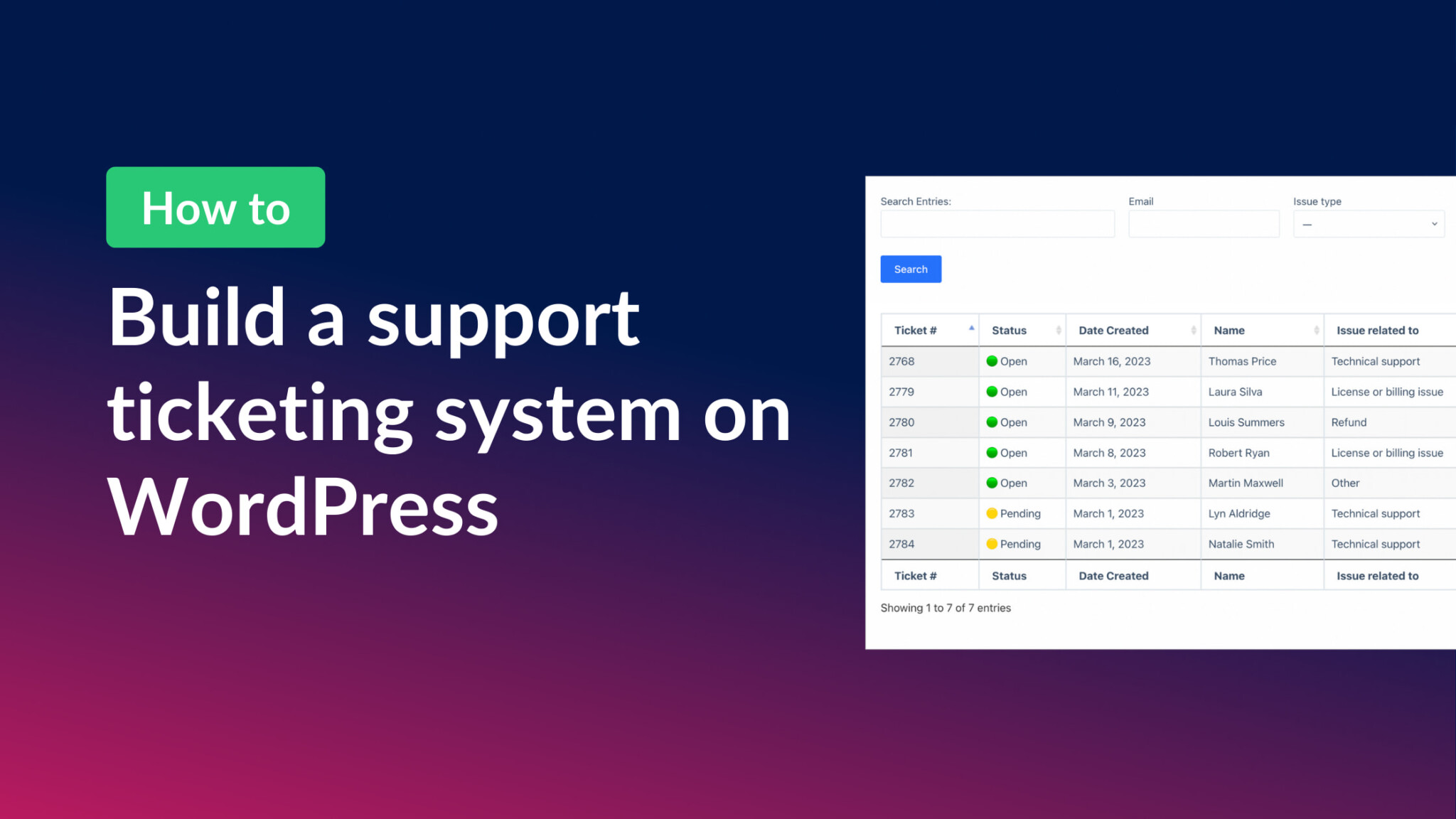 How to build a support ticketing system on WordPress