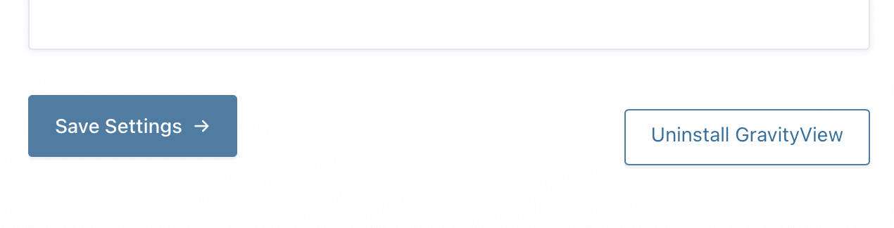 Buttons labeled "Save Settings" and "Uninstall GravityView"