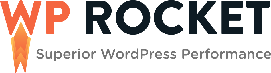 WP Rocket logo with text: "Superior Web Performance"
