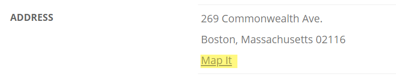 The Map It link that appears when displaying the Address field on a View