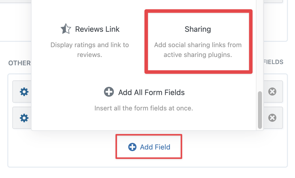Add social sharing links using active sharing plugins in JetPack setup