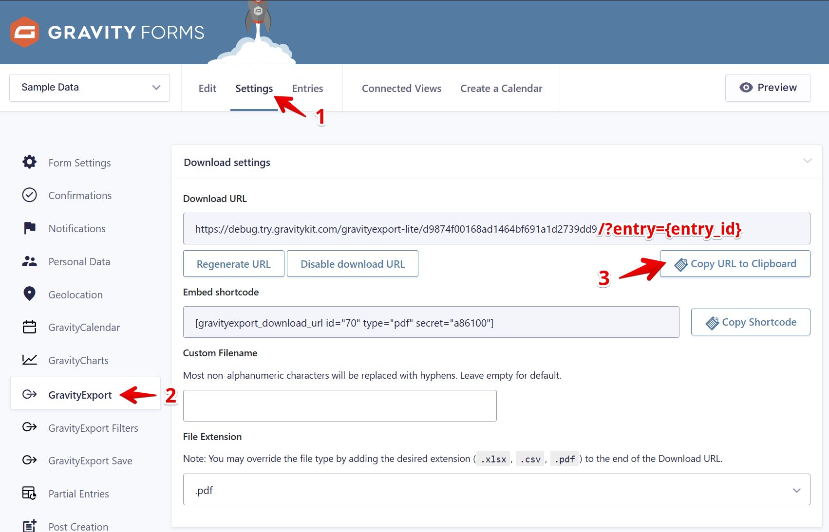 Image from Article: GravityExport: Exporting only one entry