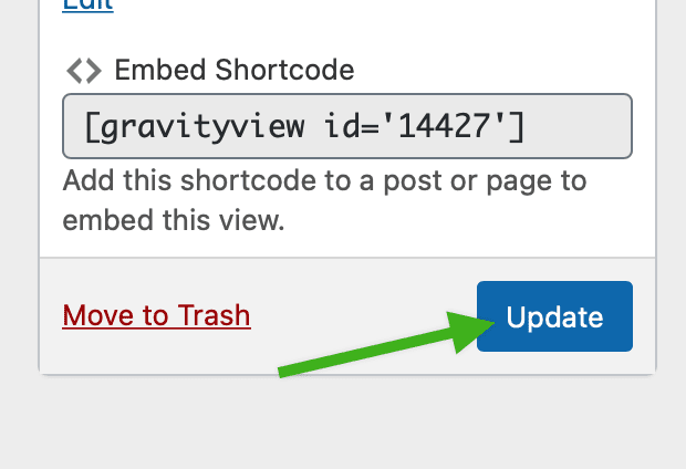 The Update button